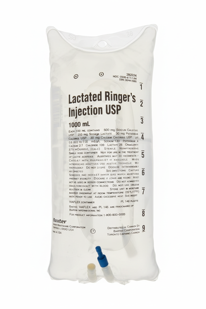 Lactated Ringer's (LR) Solution for IV Use: Safe for everyone, including pets. Ideal for fluid replacement, replacing electrolytes, and wound care. High-quality, sterile solution ensures reliable performance for medical professionals and pet care. No prescription needed.
