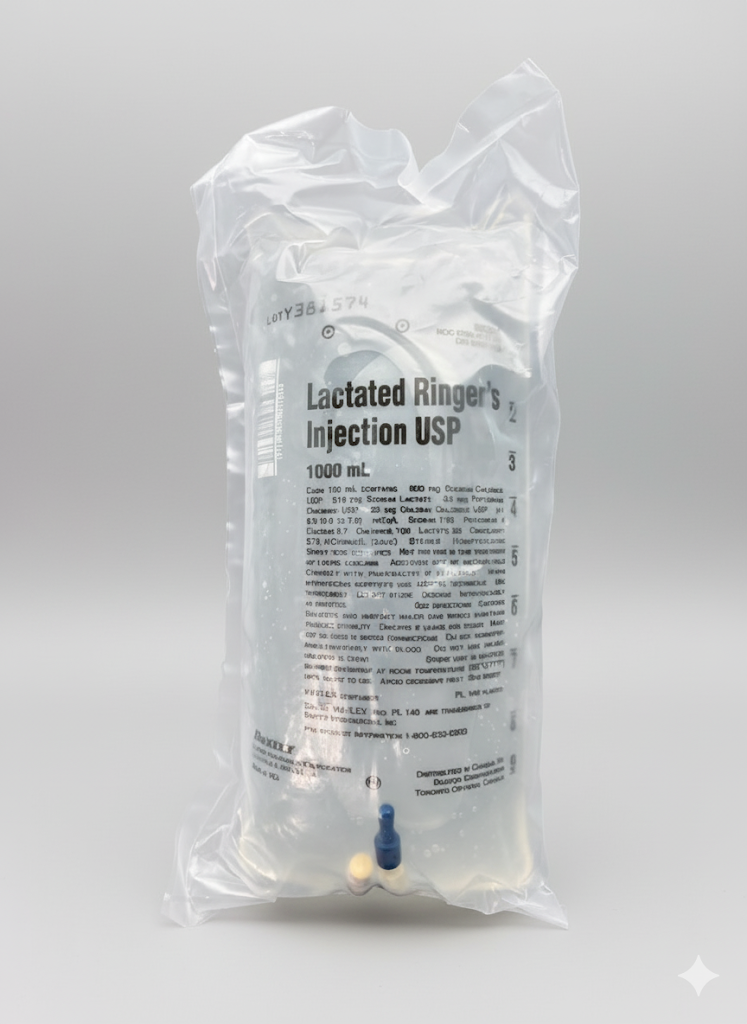 Lactated Ringer's (LR) Solution for IV Use: Safe for everyone, including pets. Ideal for fluid replacement, replacing electrolytes, and wound care. High-quality, sterile solution ensures reliable performance for medical professionals and pet care. No prescription needed.
