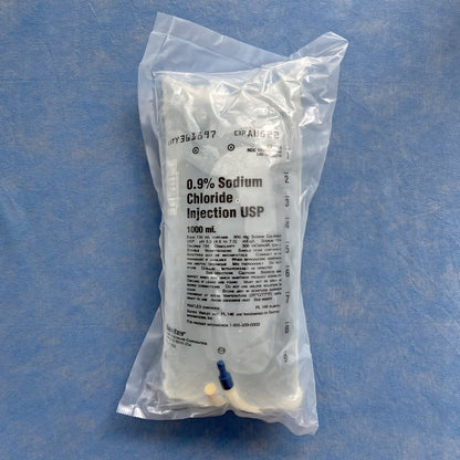 0.9% Sodium Chloride (Normal Saline) for IV Use: Safe for everyone, including pets. Ideal for hydration, medication dilution, and wound care. High-quality, sterile solution ensures reliable performance for medical professionals and pet care. No prescription needed.